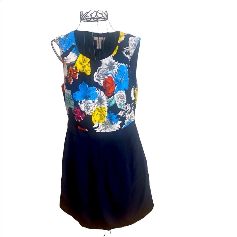 BANANA REPUBLIC Vintage Dress Preppy Floral Pattern Dopamine Colors Sz 6